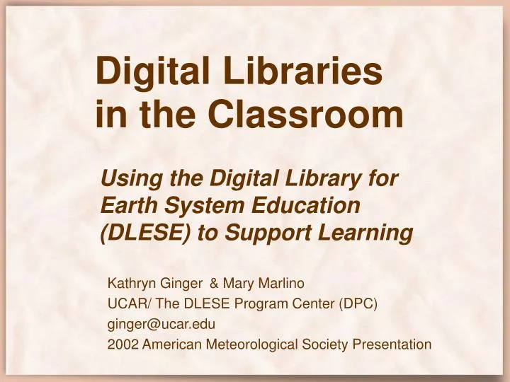 digital libraries in the classroom