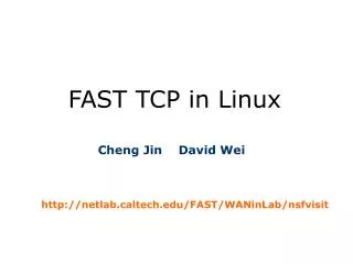 FAST TCP in Linux