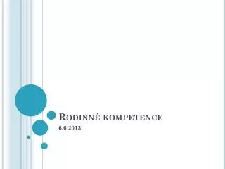rodinn kompetence