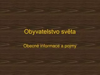 obyvatelstvo sv ta