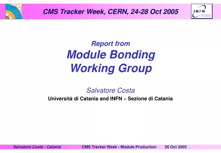 report from module bonding working group