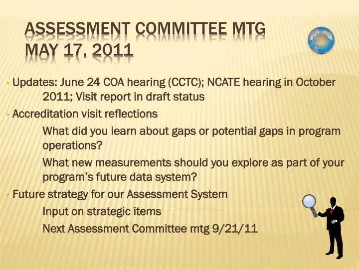 assessment committee mtg may 17 2011