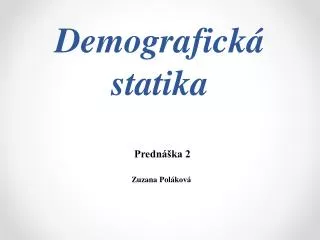 demografick statika