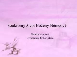 soukrom ivot bo eny n mcov