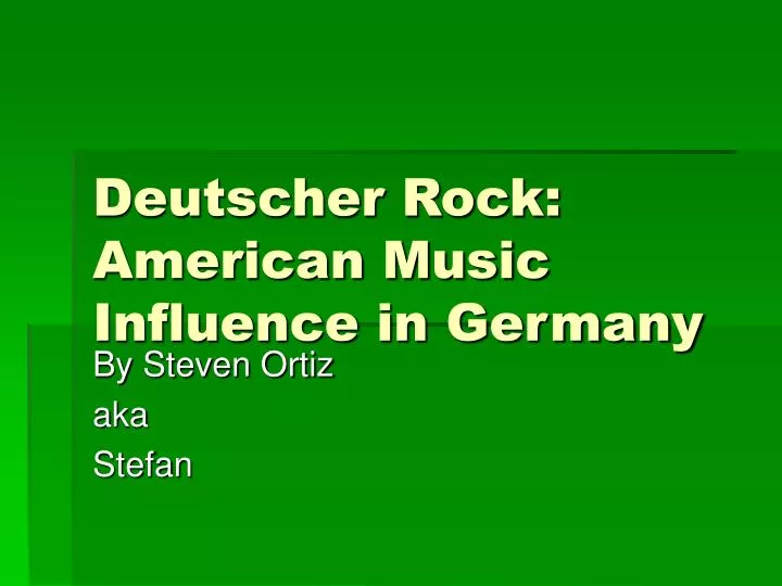 deutscher rock american music influence in germany