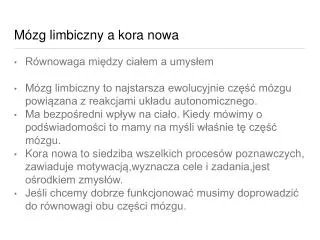 m zg limbiczny a kora nowa