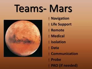 Teams- Mars