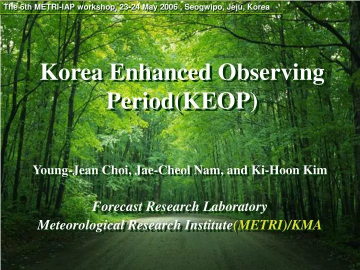 korea enhanced observing period keop