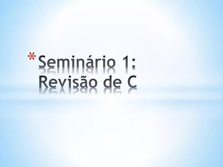 semin rio 1 revis o de c