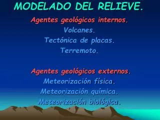 modelado del relieve