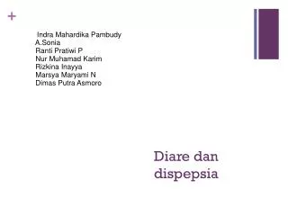 diare dan dispepsia