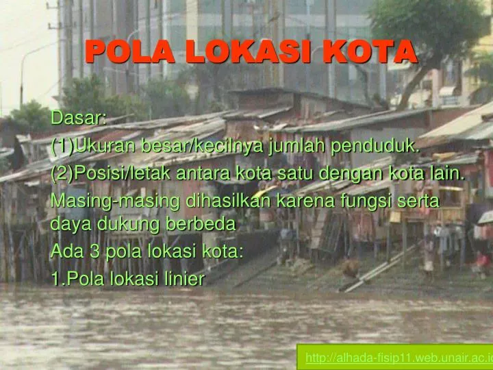 pola lokasi kota