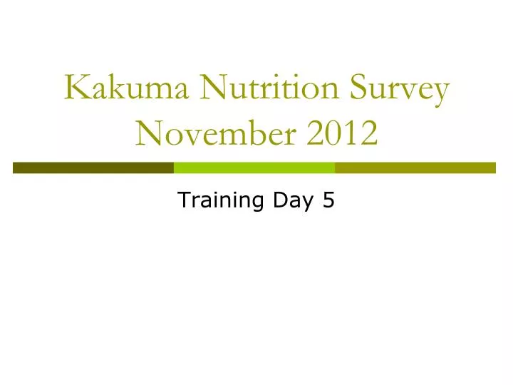 kakuma nutrition survey november 2012