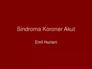 sindroma koroner akut