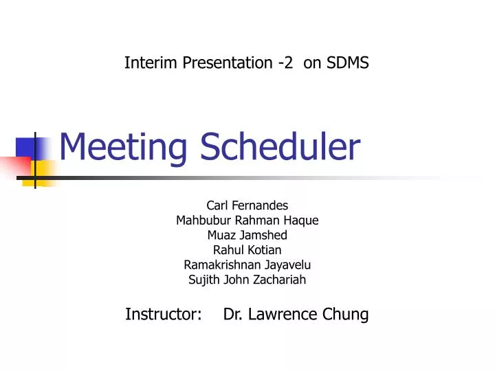 meeting scheduler