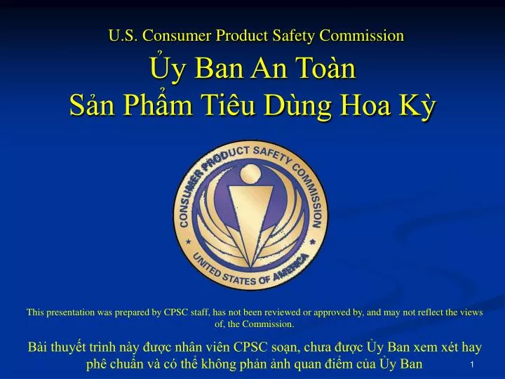 u s consumer product safety commission y ban an to n s n ph m ti u d ng hoa k