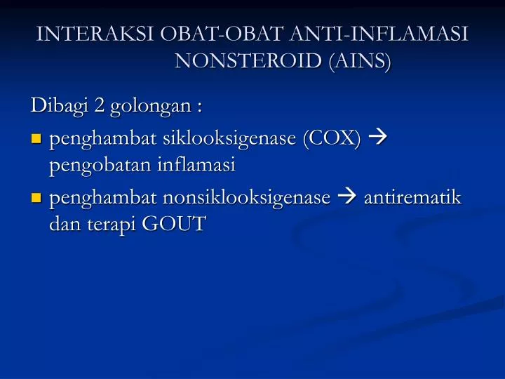 interaksi obat obat anti inflamasi nonsteroid ains