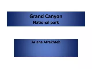 Grand Canyon National park