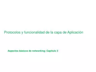 aspectos b sicos de networking cap tulo 3