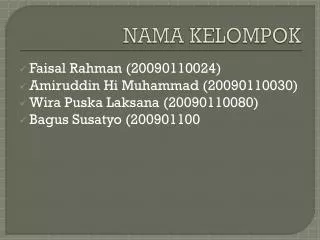 nama kelompok