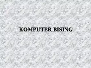 komputer bising