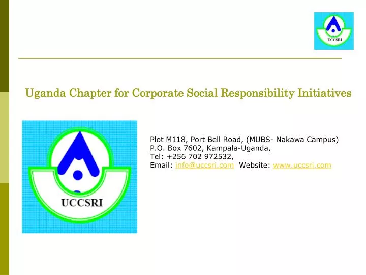 uganda chapter for corporate social responsibility initiatives