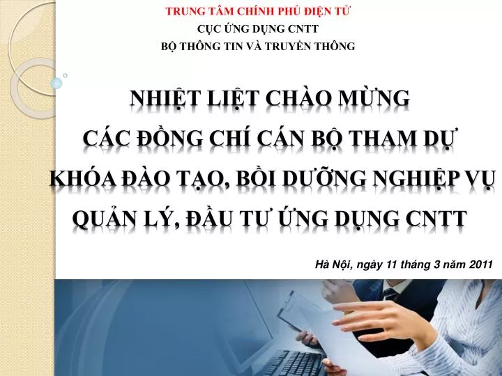 nhi t li t ch o m ng c c ng ch c n b tham d kh a o t o b i d ng nghi p v qu n l u t ng d ng cntt