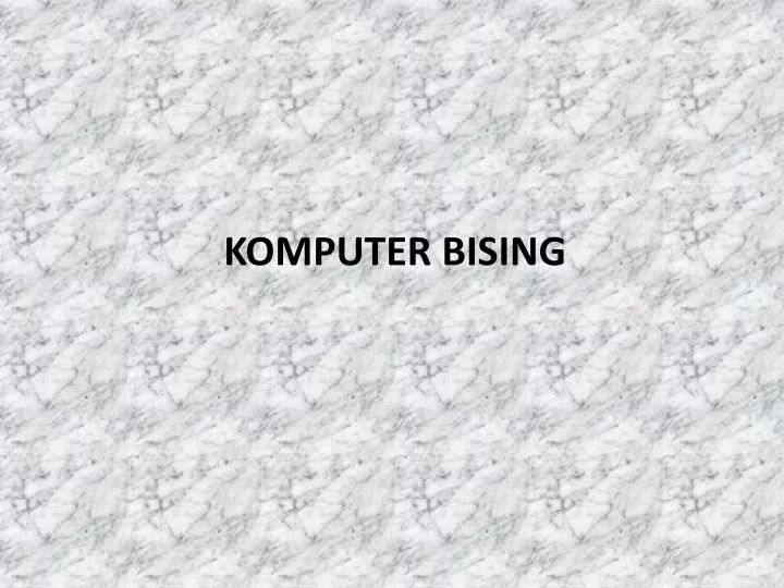 komputer bising