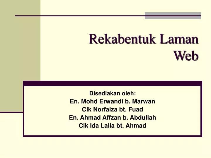 rekabentuk laman web