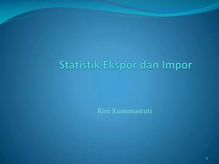 statistik ekspor dan impor