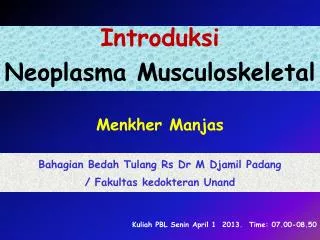 Introduksi Neoplasma Musculoskeletal