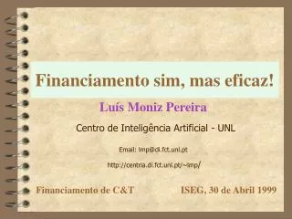 financiamento sim mas eficaz
