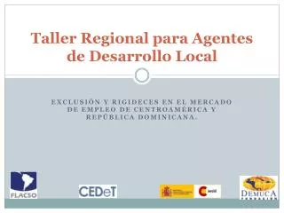 taller regional para agentes de desarrollo local
