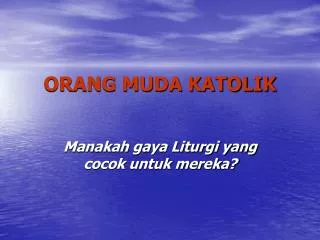 orang muda katolik