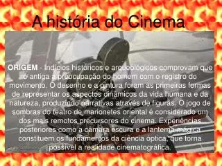 a hist ria do cinema