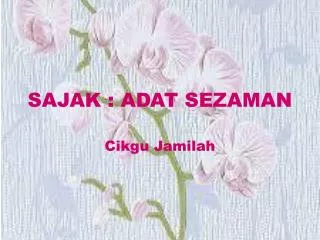 sajak adat sezaman