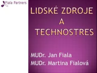 lidsk zdroje a technostres