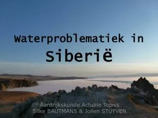 waterproblematiek in siberi