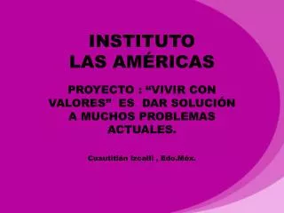 instituto las am ricas
