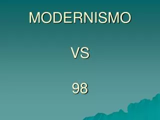 modernismo vs 98