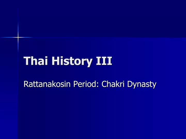 thai history iii