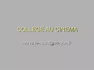 college au cinema