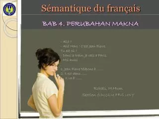 s mantique du fran ais