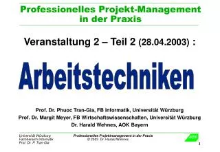 professionelles projekt management in der praxis