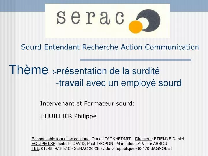 sourd entendant recherche action communication