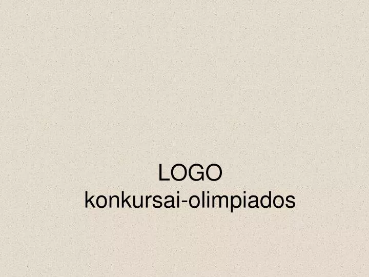 logo konkursai olimpiados