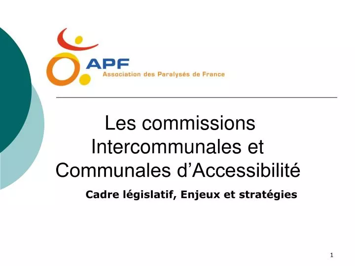 les commissions intercommunales et communales d accessibilit
