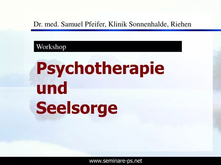 psychotherapie und seelsorge