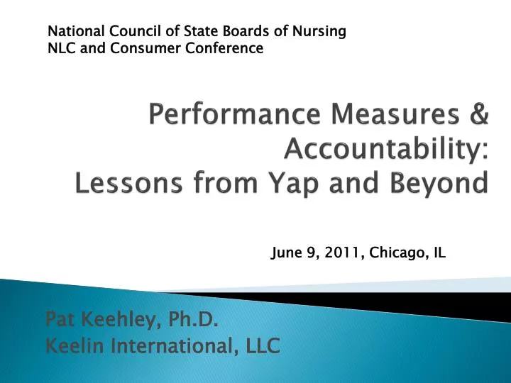 performance measures accountability lessons from yap and beyond