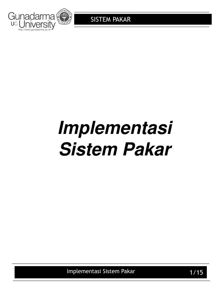 implementasi sistem pakar